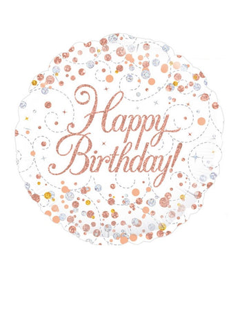 Happy Birthday Rose Gold Balloon