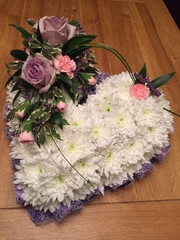 Purple & White Based Heart